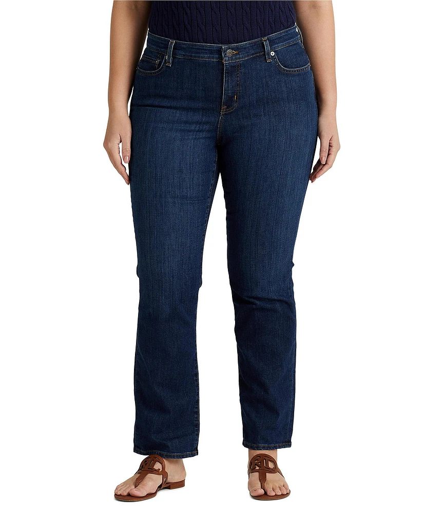 Lauren Ralph Lauren Plus Size Stretch Denim Premier Straight Leg Jeans