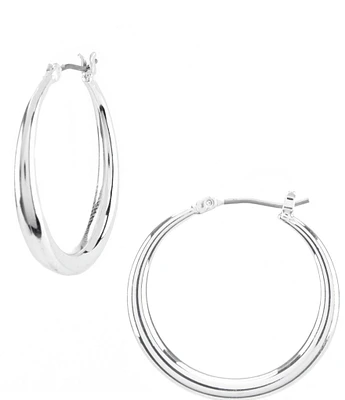 Lauren Ralph Lauren Silver Gradual Hoop Earrings