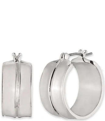 Lauren Ralph Lauren Silver Tone Hoop Earrings