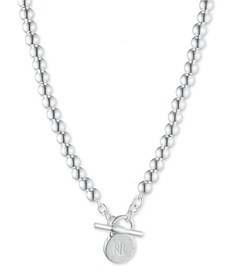 Lauren Ralph Lauren Sterling Silver Beaded Collar Necklace