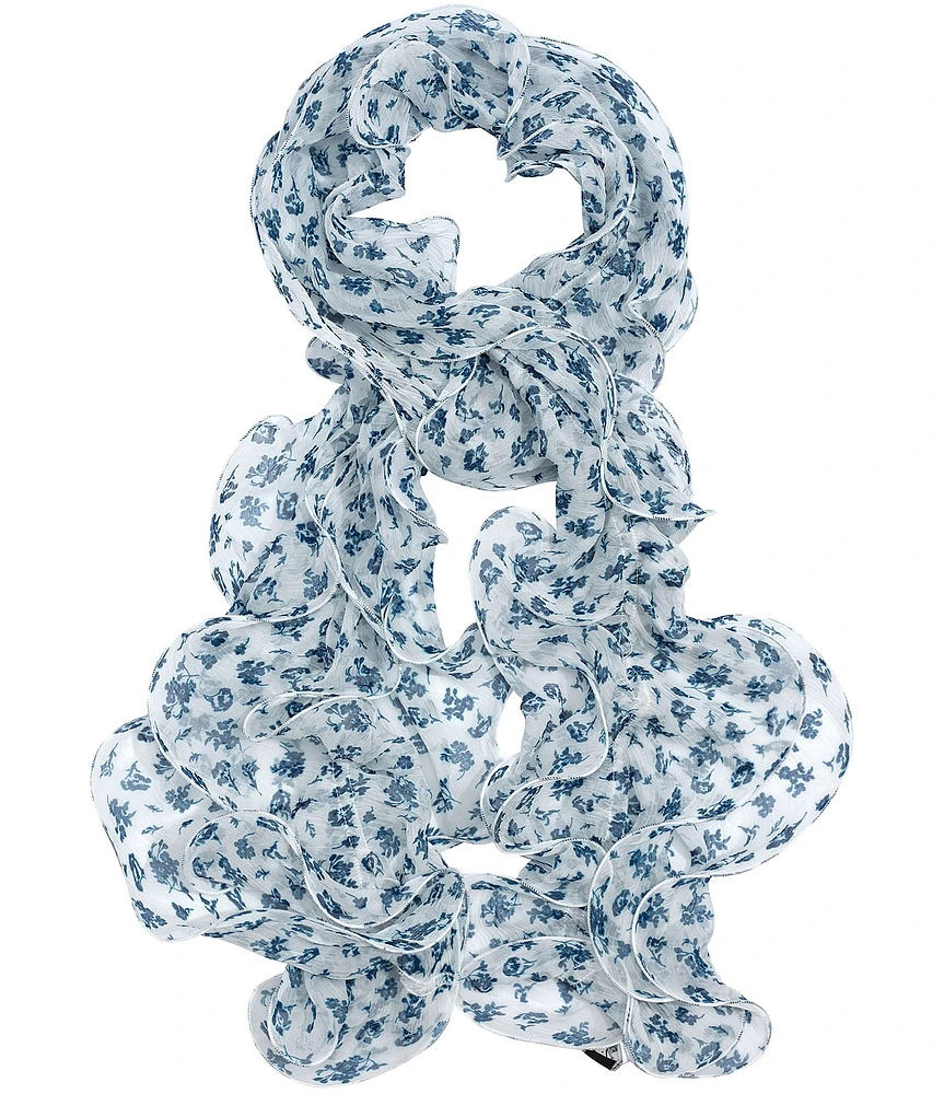 Lauren Ralph Lauren Summer Double Ruffle Oblong Scarf