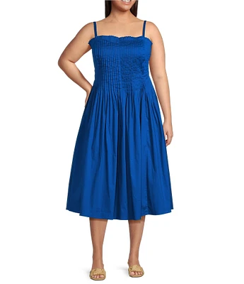 Layered With Love Plus Size Sleeveless A-Line Poplin Dress