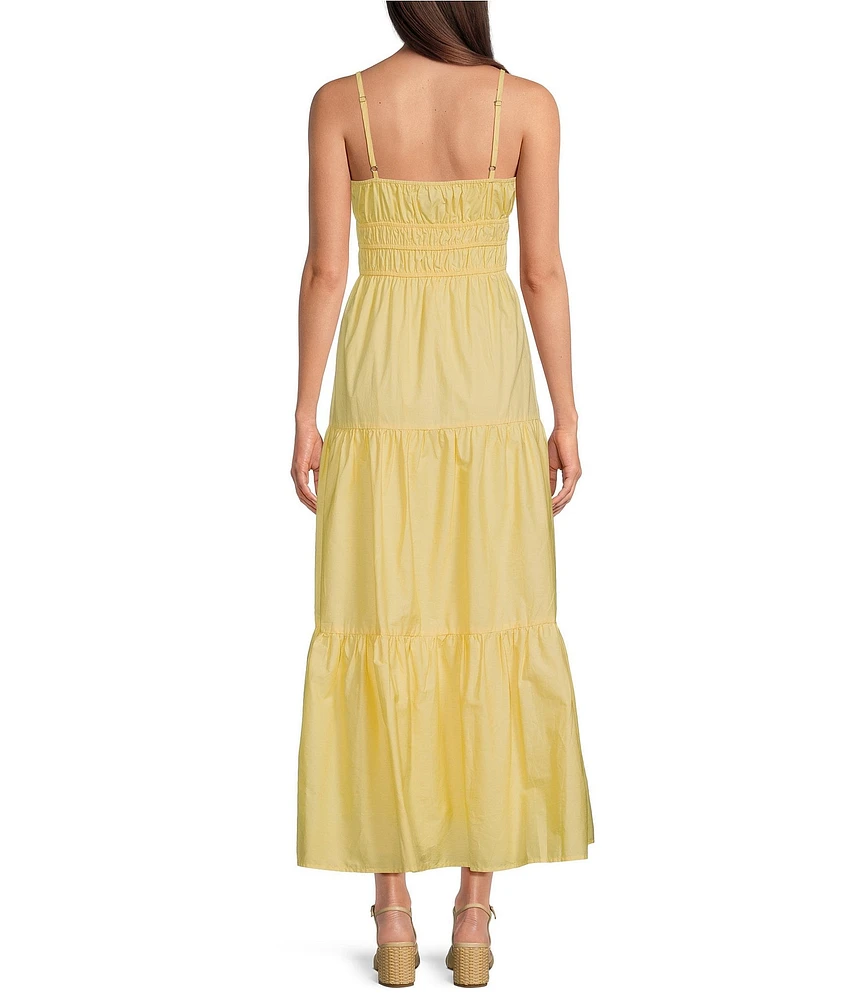 Layered With Love Poplin Scoop Neck Sleeveless A-Line Maxi Dress