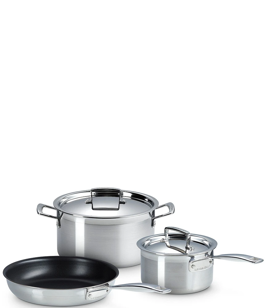 Le Creuset Classic Stainless Steel Deep Round Pasta Pot & Sieve 5-Piece Set
