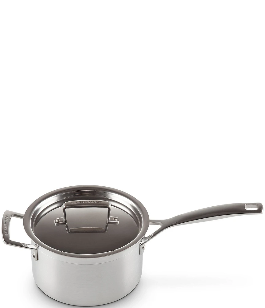 Le Creuset Classic Stainless Steel Round Saucepan with Lid