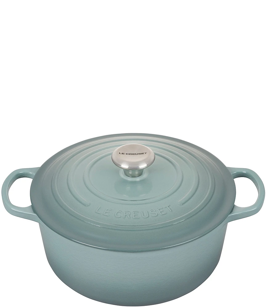 Le Creuset Signature 5.5-qt. Round Enameled Cast Iron Dutch Oven with Stainless Steel Knob, Sea Salt