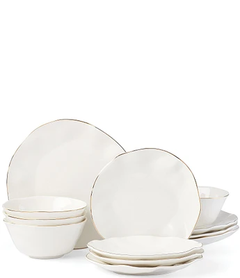 Lenox Blue Bay 12-Piece White Dessert Set