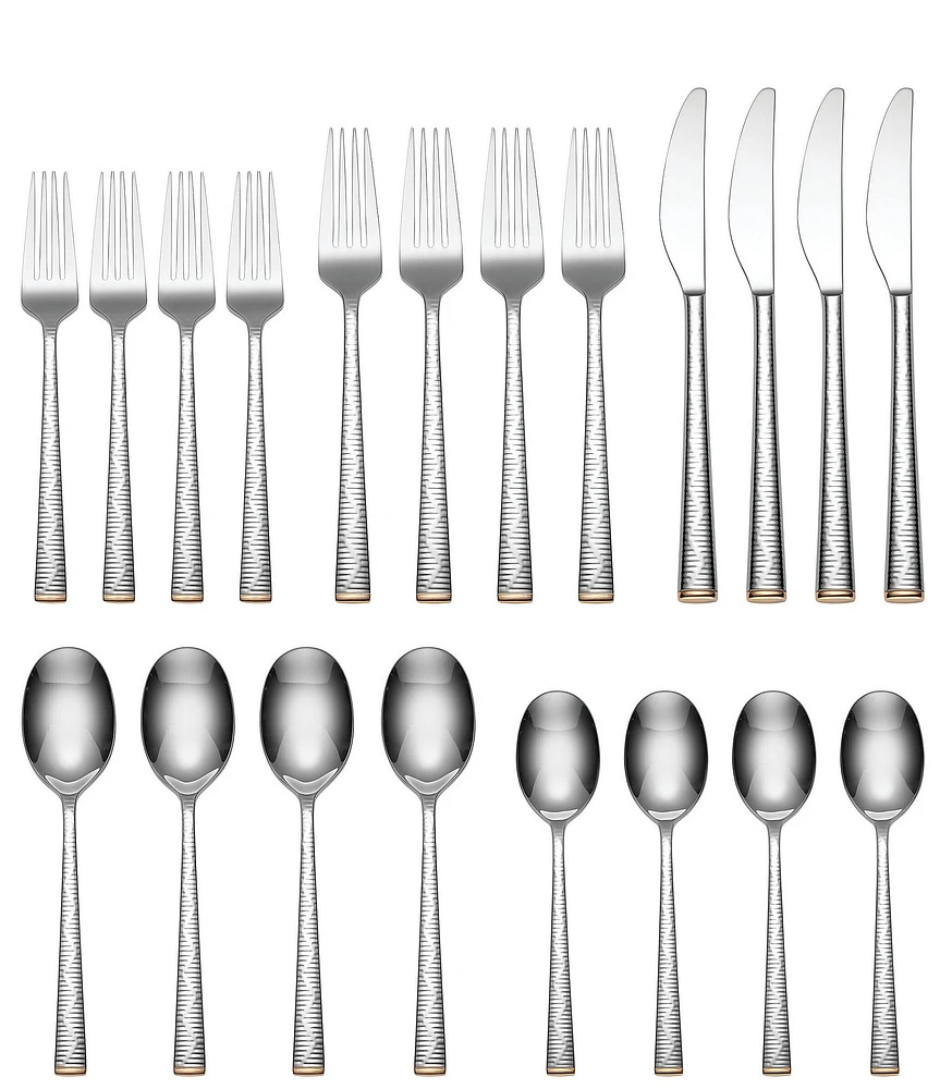 Lenox Blue Bay 20-Piece Stainless Steel Flatware Set