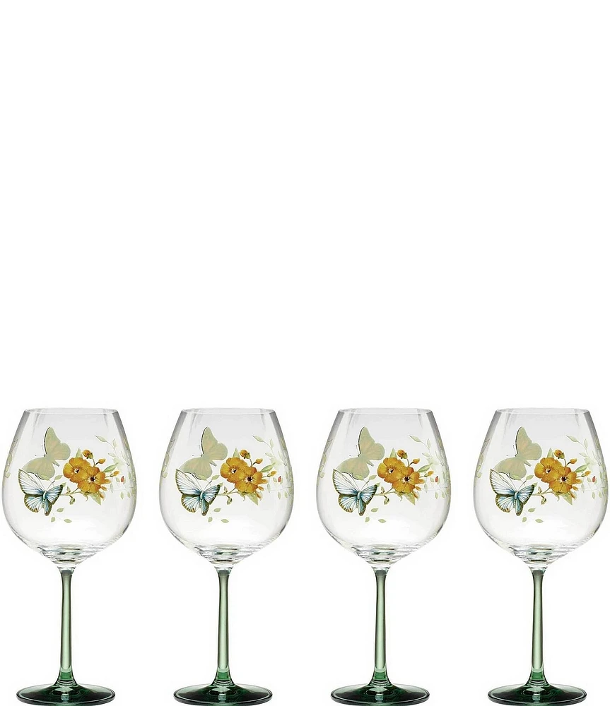 Lenox Butterfly Meadow Balloon Wine Glasses, Set of 4