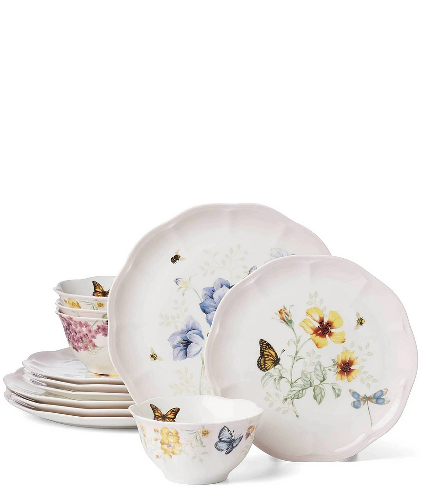 Lenox Butterfly Meadow Pink Ombre 12-Piece Dinnerware Set