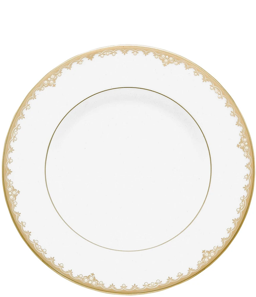 Lenox Federal Gold Scalloped Bone China Accent Salad Plate