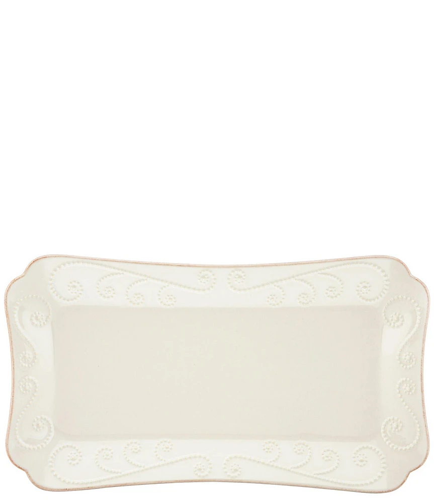 Lenox French Perle Scalloped Stoneware Hors D'oeuvres Tray