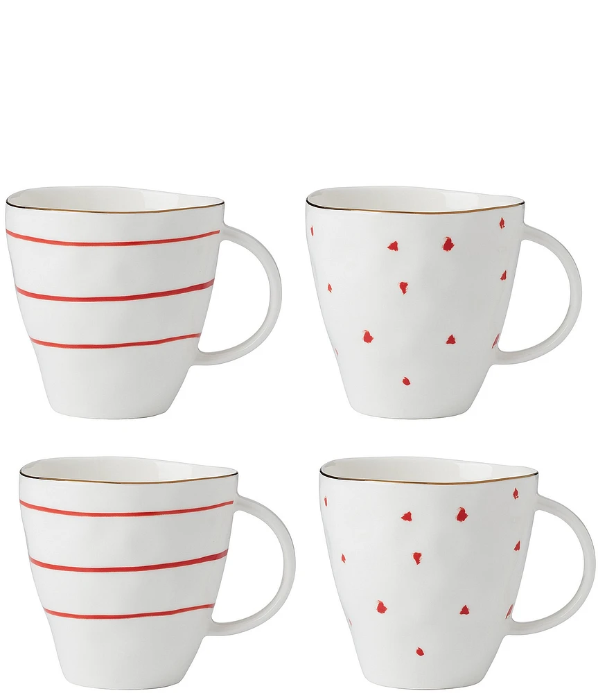 Lenox Garnet Bay Mugs, Set of 4
