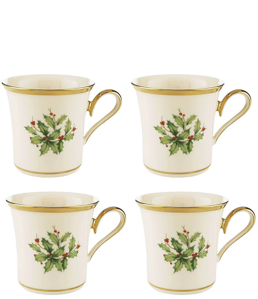 Lenox Holiday Mugs, Set of 4