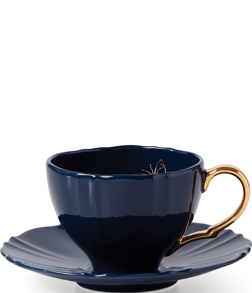 Lenox Sprig & Vine Navy Teacup and Saucer