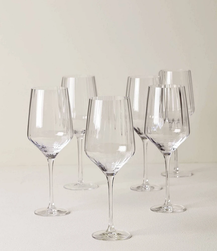 Lenox Tuscany Classics Angled Optic Wine Glasses, Set of 6