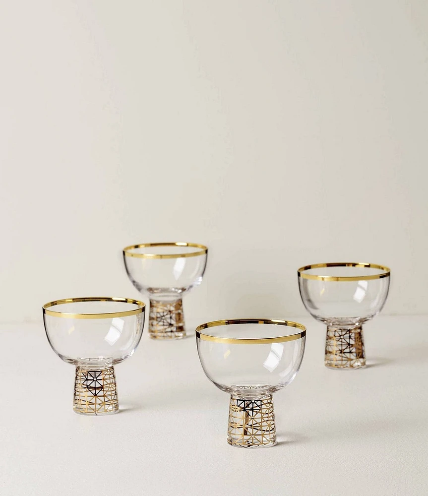 Lenox Tuscany Classics Gold Frost Coupes, Set of 4