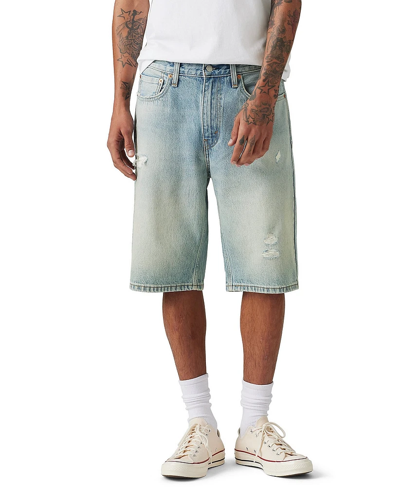 Levi's® 469 Loose Fit Destructed-Detail 10 3/4#double; Inseam Denim Shorts