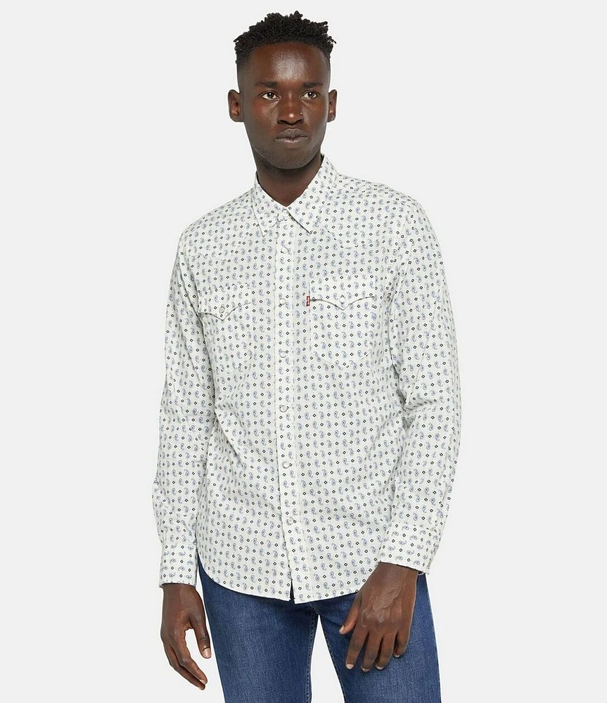 Levi's® Classic Standard Fit Long Sleeve Paisley/Geometric Printed Western Shirt