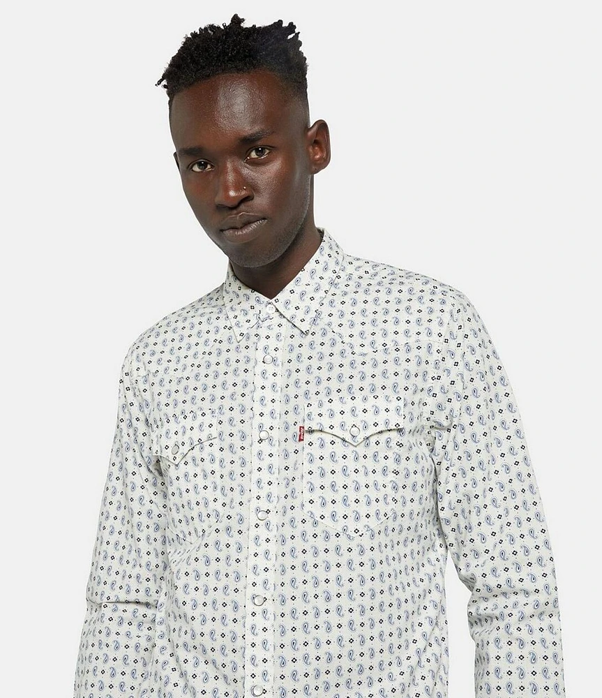 Levi's® Classic Standard Fit Long Sleeve Paisley/Geometric Printed Western Shirt