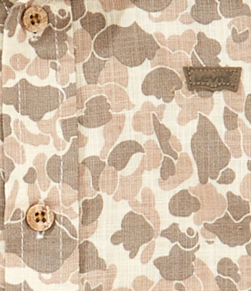 Levi's® Little Boys Short Sleeve Printed Slub Woven Shirt