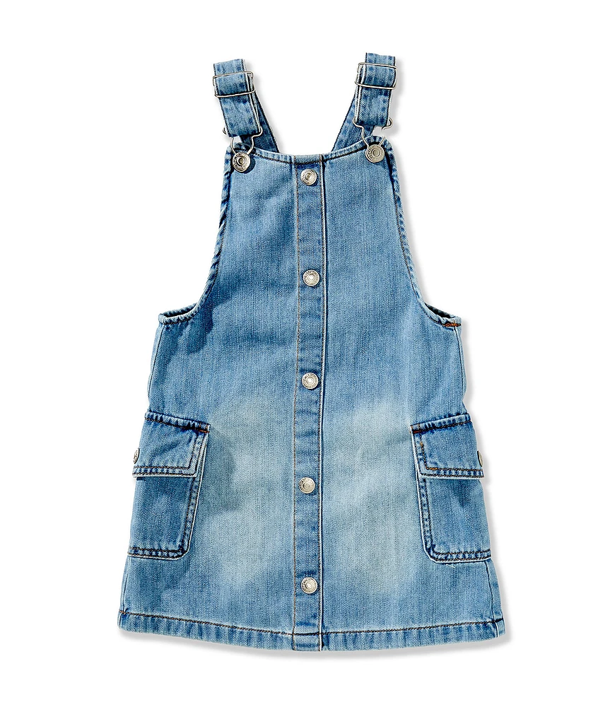 Levi's® Little Girls Sleeveless Cargo-Pocket Denim Dress