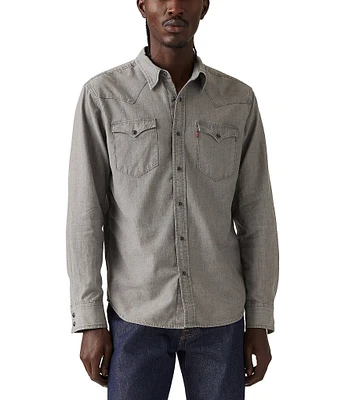 Levi's® Long Sleeve Solid Chambray Western Shirt