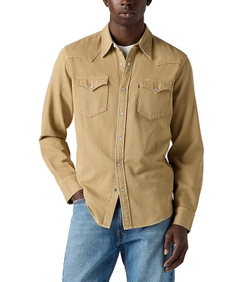 Levi's® Long Sleeve Solid Woven Western Shirt