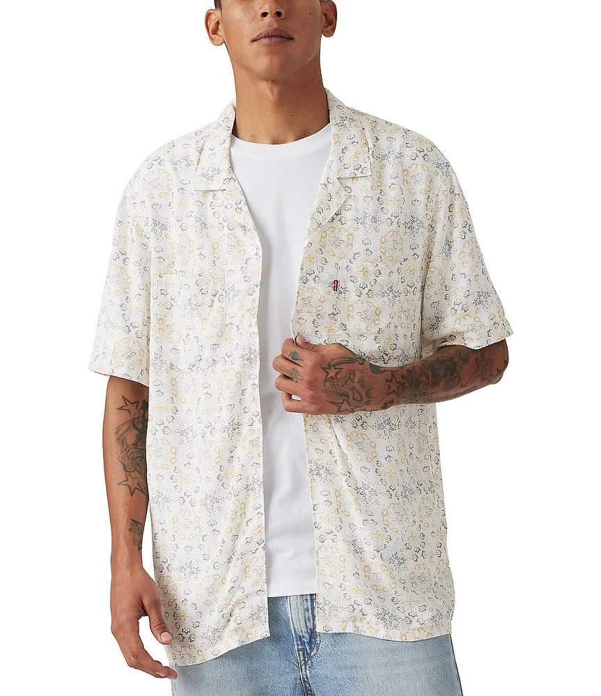 Levi's® Malachi Tile Print Short Sleeve Camp Shirt