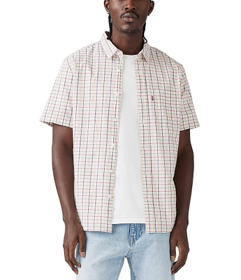 Levi's® Men's Short Sleeve Classic Standard Fit Plaid Print Shirt