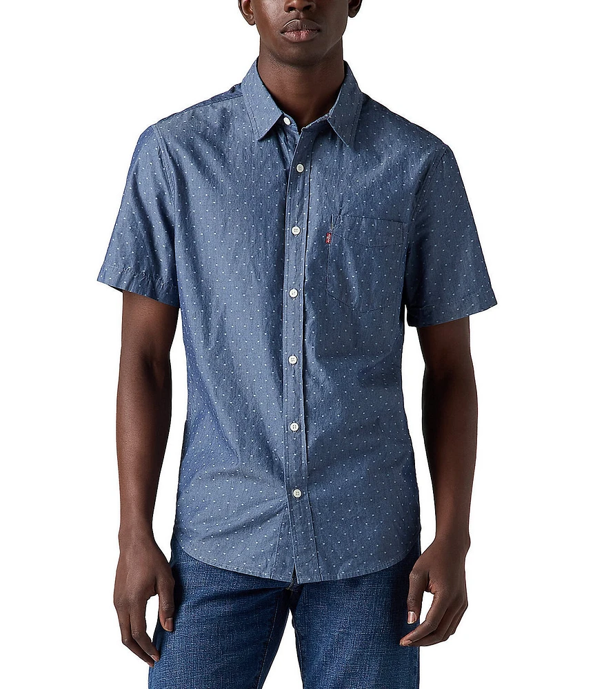 Levi's® Short Sleeve Patterned Dobby Shirt