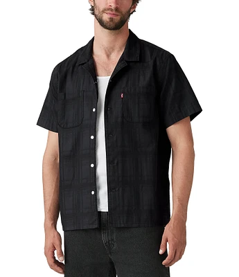 Levi's® Solid Textured Short Sleeve Camp Shirt