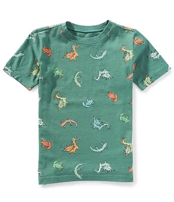 Life is Good Big Boys 8-20 Short Sleeve Allover Amphibian Print T-Shirt