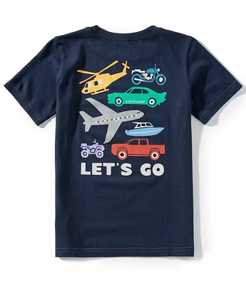 Life is Good Big Boys Short Sleeve Lets Go Cars Crusher T-Shirt
