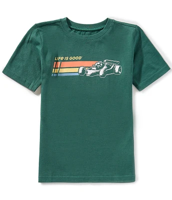 Life is Good Big Boys 8-20 Short Sleeve Racecar Graphic Crusher™ T-Shirt