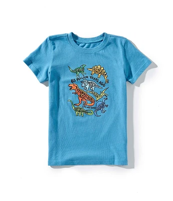 Life is Good Little Boys Short Sleeve Dinosaur Crusher T-Shirt