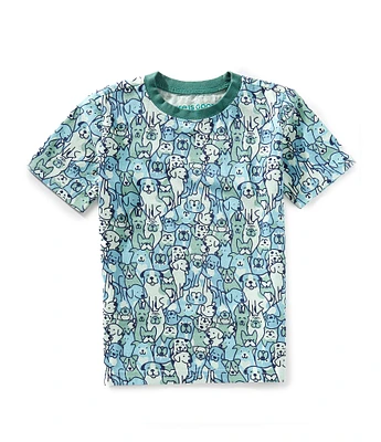 Life is Good Little Boys Short Sleeve Heart of Dogs T-Shirt