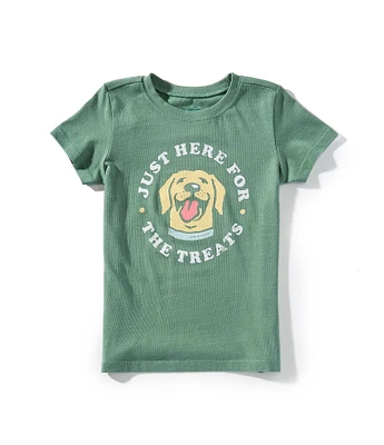 Life is Good Little Boys Short Sleeve #double;Here for the Treats#double; Crusher T-Shirt