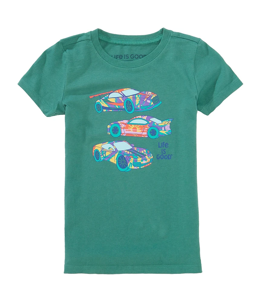 Life is Good Little Boys Short Sleeve Racecar Graphic Crusher™ T-Shirt