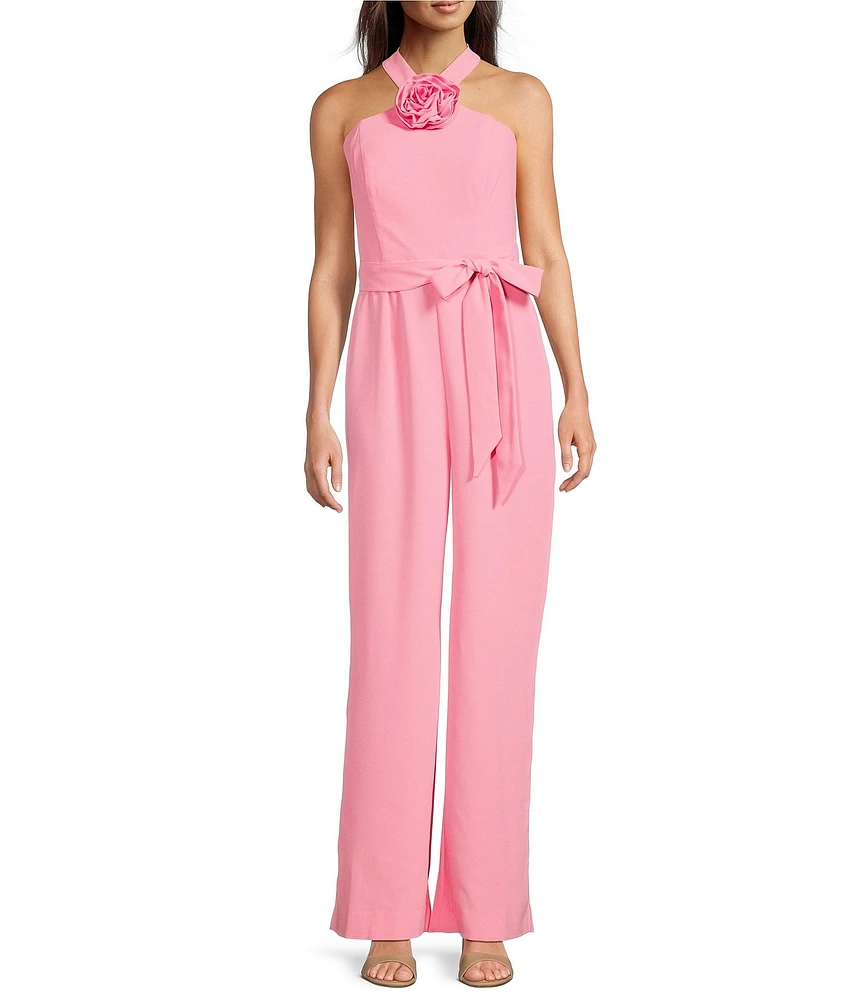 Lilly Pulitzer Connie Satin Back Crepe Halter Neck Sleeveless Jumpsuit