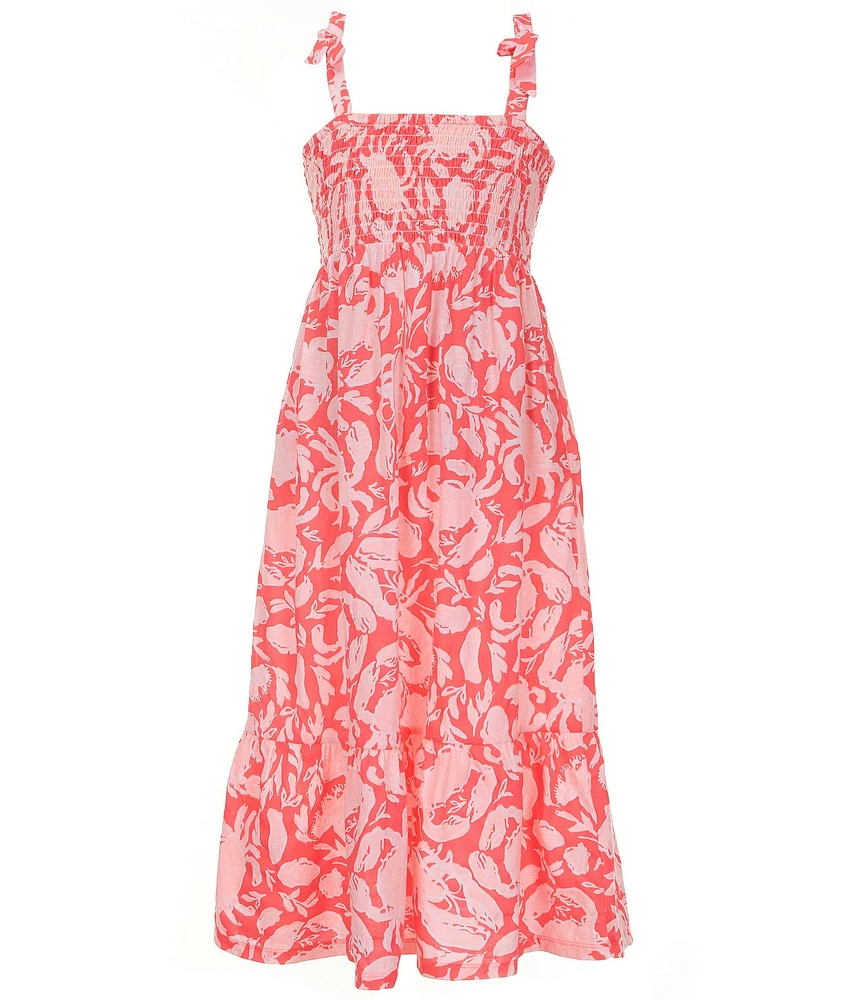 Lilly Pulitzer Little/Big Girls Mini Kailua Coral Crab Maxi Dress