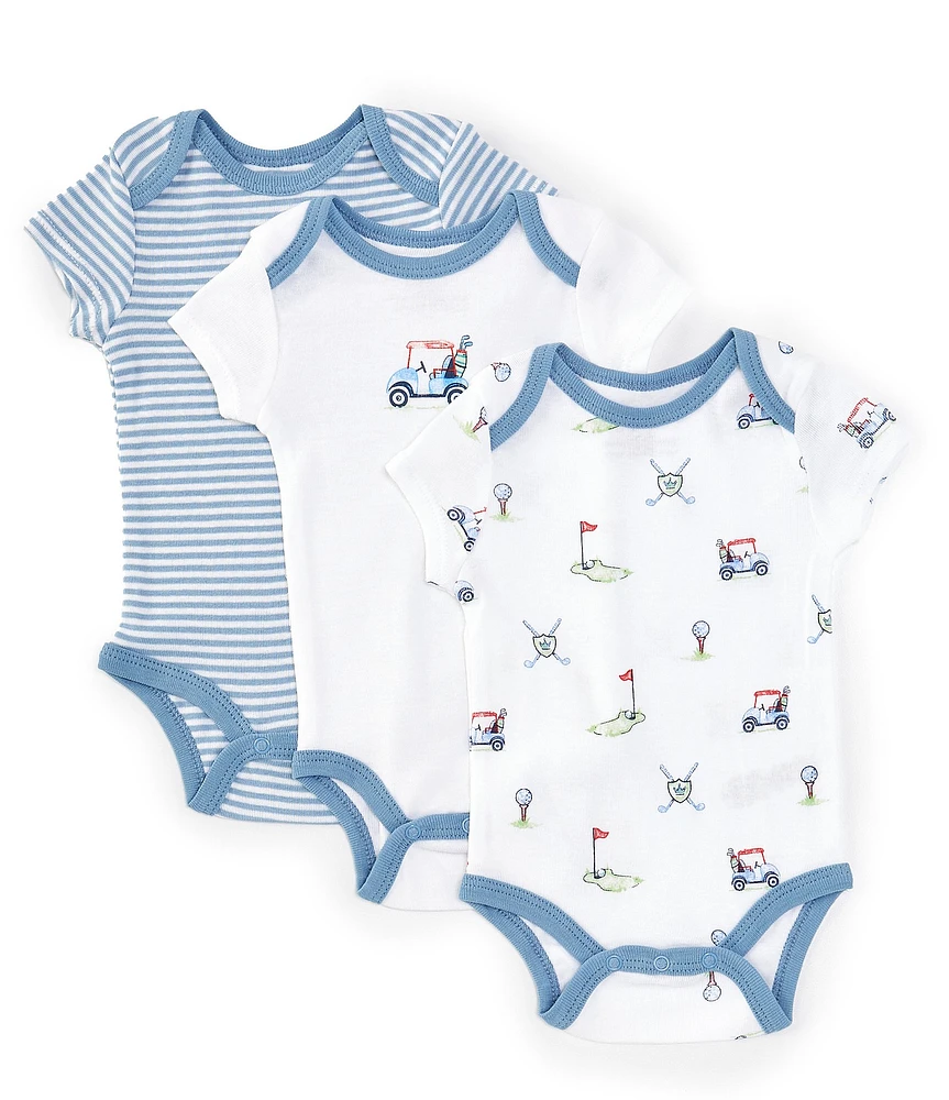 Little Me Baby Boys 3-9 Months Golf Club Bodysuit 3-Pack