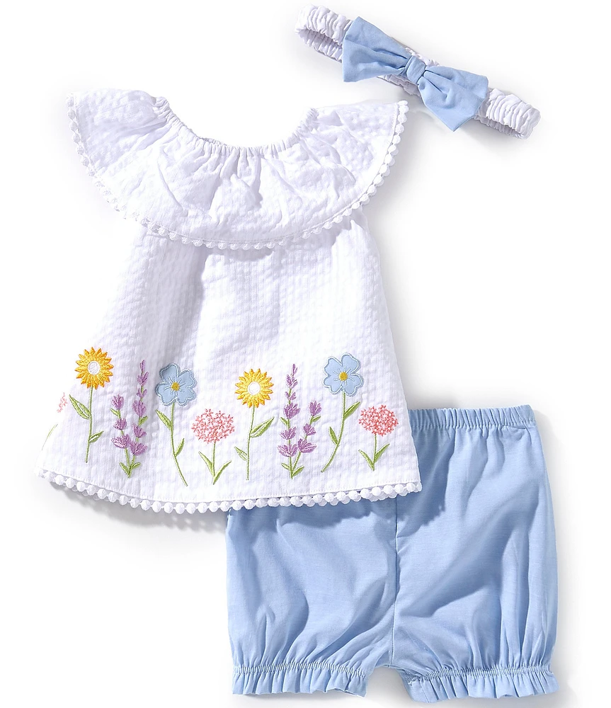 Little Me Baby Girls Sleeveless Floral-Border-Hem Tunic Top