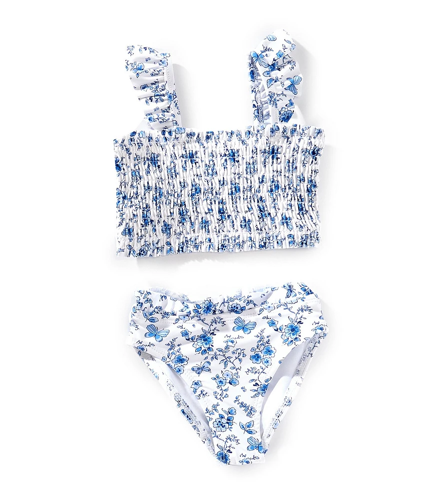 Little Me Baby Girls Sleeveless Ditsy-Floral Tankini Top & Matching Hipster Bottom Two-Piece Swimsuit