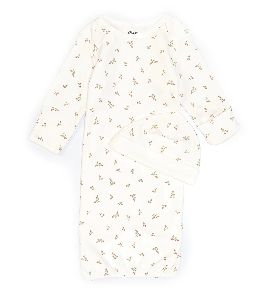 Little Me Baby Girls Long-Sleeve Rosebud Floral Gown