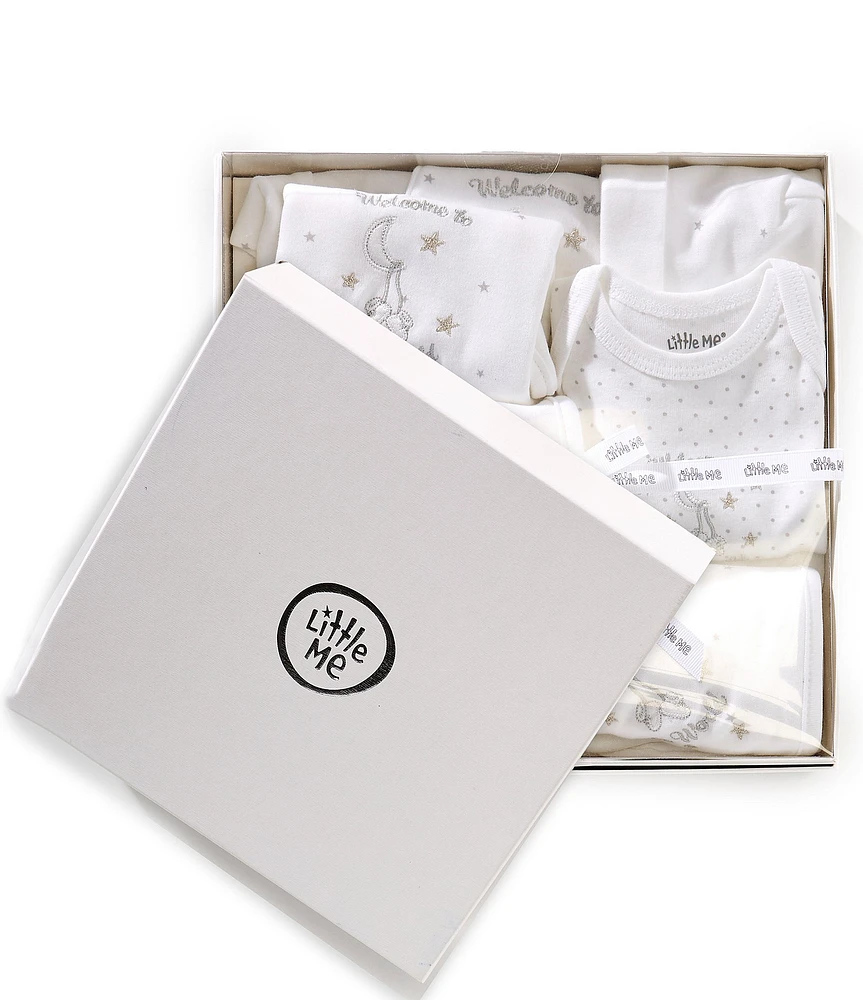 Little Me Baby Welcome to the World Printed 6-Piece Gift Box Layette Set