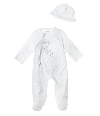 Little Me Baby Preemie-9 Months Welcome World Footed Coverall