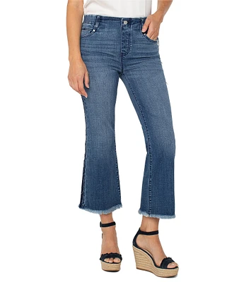 Liverpool Los Angeles Petite Size Gia Glider Flare Cropped Jeans