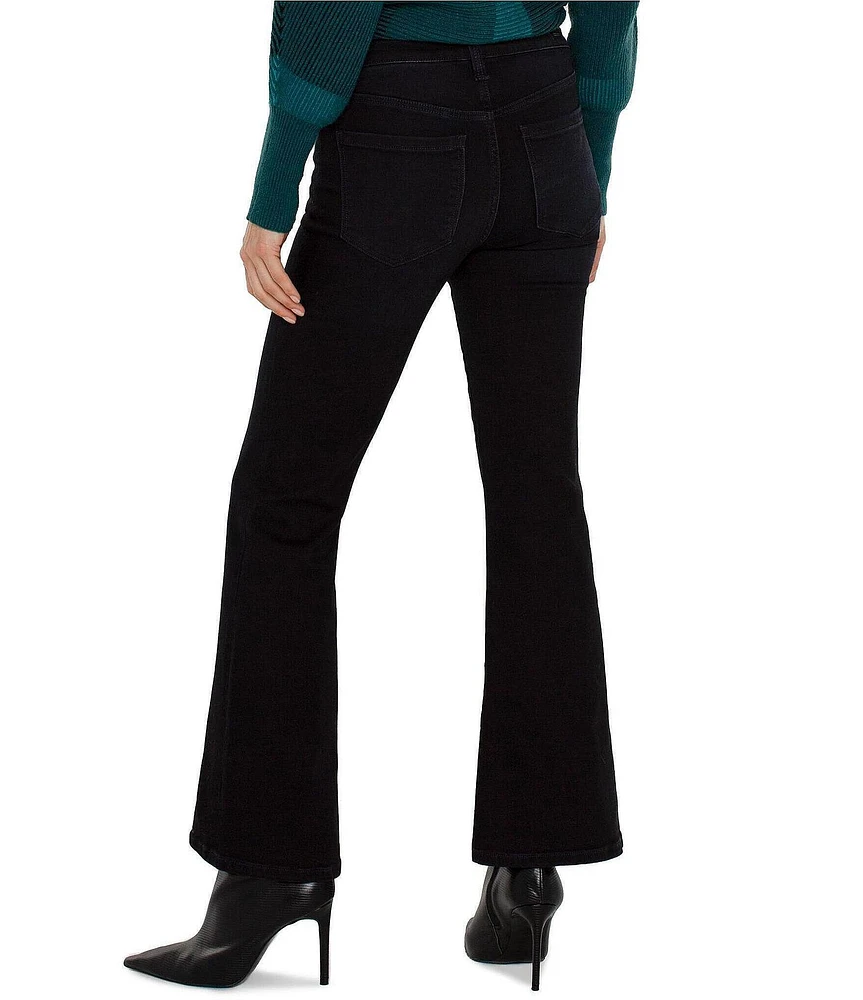 Liverpool Los Angeles Petite Size Hannah Mid Rise Flare Leg Denim Ankle Jeans