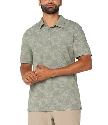 Liverpool Los Angeles Tropical-Printed Short Sleeve Polo Shirt